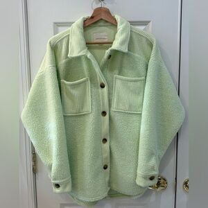 American Eagle Outfitters Light Green Teddy Jacket 💚